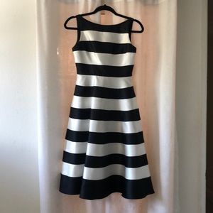 Adrianna Papell black and white stripe dress!